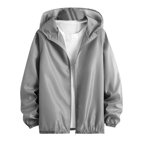 Hiking Shirts Men Long Sleeve Zip Up UPF 50 + Sun Protection Outdoor Lightweight Hoodie Jacket Full Zipper Fishing Shirt