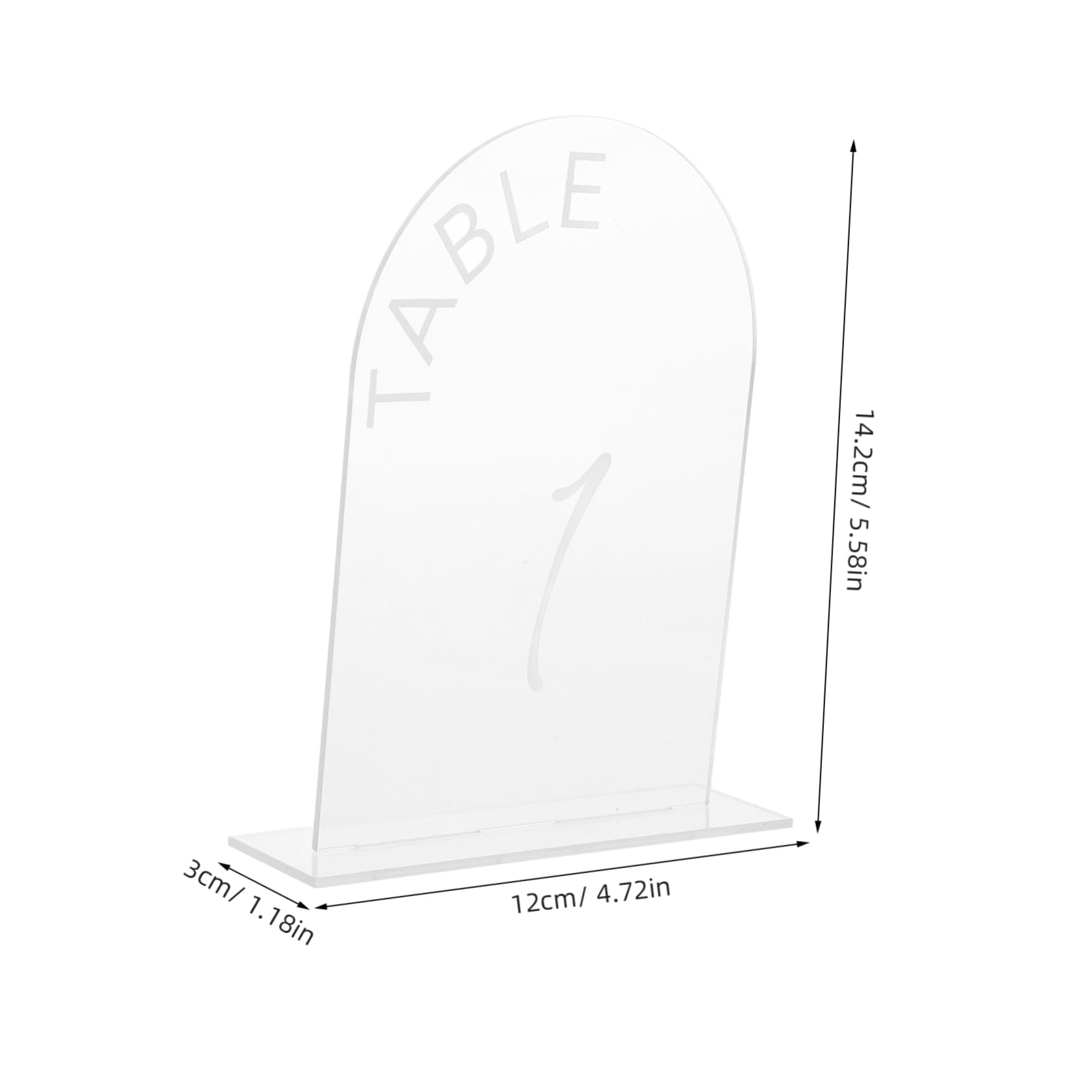 ibasenice 10pcs Acrylic Table Numbers 1-10 Holders for Wedding Party Event Decorations