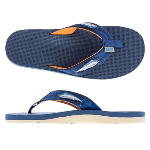 Image of Scott Hawaii Men's Kaiko Fishing & Boating Slipper | Neoprene Lined Strap | Arch Support | Non-Marking Outsole | No-Slip Deck Traction | All Day On The Water Sandal