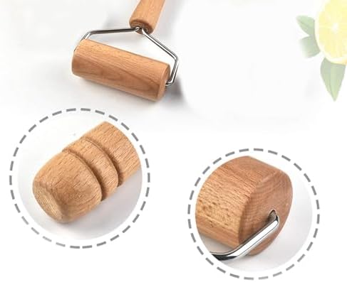 Orret Home Mini Merdane,Hamur Silindiri,Hamur Açmak İçin Pratik Mini Merdane,Pizza,Börek,Hamur İşleri İçin Kolay Kullanım Mini Döner Başlıklı Merdane - Görsel 5