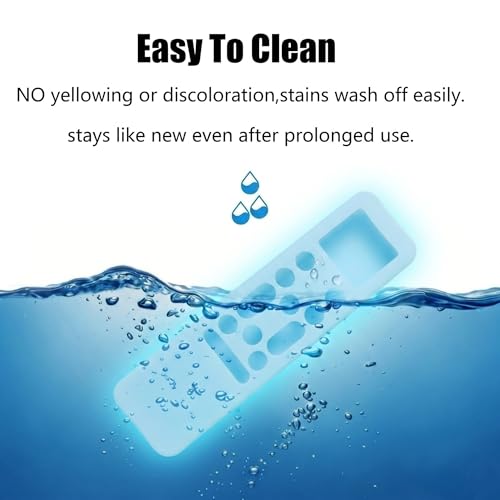 Image of Silicone Cover Compatible with LG Smart /Dual Inverter Air Conditioner Remote Control, Shockproof, Stylish, Easy to find in Darkness - Glow in Dark Blue-2