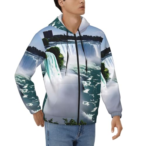 Sweatshirts épais à fermeture éclair imprimé automne veste homme en polyester doux isolant