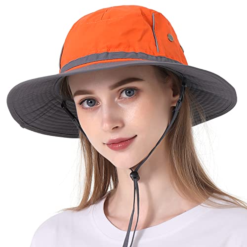 Jane Shine Outdoor Sun Hat Bucket Hats for Women Sun Protection Mesh Cap Quick-Dry UPF 50+