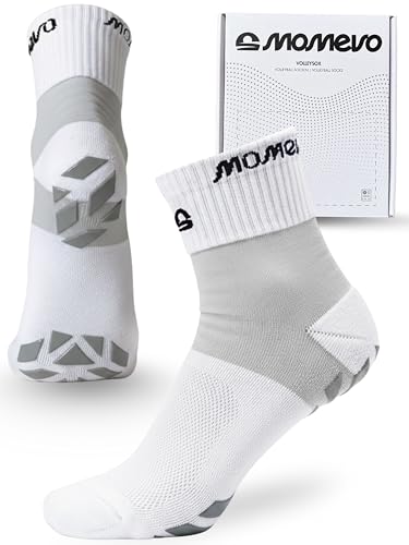 Momevo Volleysox Anti-Rutsch Volleyball Socken mit Grip - für Hallensport entwickelt für mehr Halt und Stablität im Schuh (45-48 1 Paar)