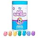 Tub Works® Farbiges Sprudelbad, 150 Stück | Ungiftig & ohne Duftstoffe | Sprudelnde, farbige Badetabletten für Kinder | Schaffen Sie Wasserfarben | Wassertabletten in 7 Farben | Badekugeln zum Baden