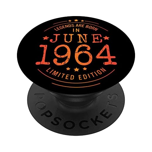 Cumpleaños Junio 1964 Edición Limitada Regalo Legend June PopSockets PopGrip Intercambiable