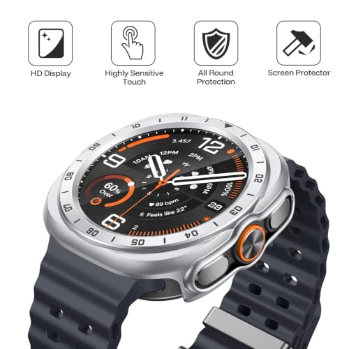 Image of Misxi 2-Pack Case with Screen Protector for 47mm Galaxy Watch Ultra 2