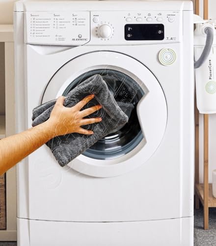 Image of SOFTSPUN Microfiber Cloth for Home - 1600 GSM, 40x60 cms, 1 Pcs, Grey Twisted Loop Super Absorbent Towel - Highly Absorbent Lint and Streak Free Multi Purpose Wash Cloth for Kitchen.