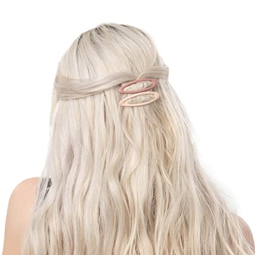 Kitsch Enamel Matte Snap Clips For Hair - Snap Hair Barettes For Thin Hair | Hair Snap Clips For Thick Hair | Snap Hair Clips For Women | Hair Pins For Girls | Kids Hair Clips, 4Pc (Terracota) #TOP3