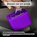 Gasedin 2 PCS Seat Belt Buckle Holder, Silicone Seatbelt Buckle Booster for Easy Access, Seat Belt Buckle Fixer Makes Receptacle Stand Upright and Stable for Kids, Car Accessories (Purple)
