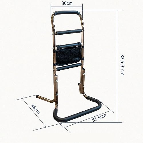 Bastón de cama para ancianos con barra de soporte regulable de 91 cm 7