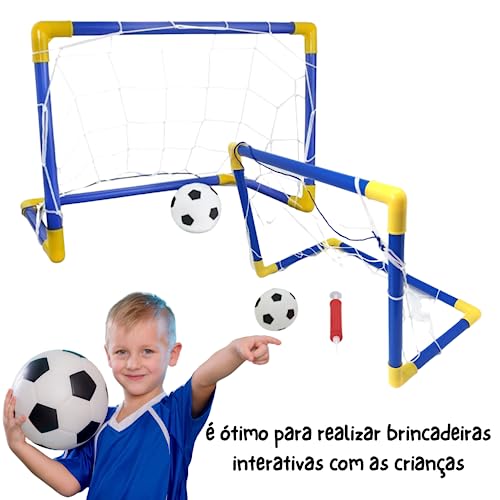 Futebol Golzinho Kit com 02un Traves 02un Bolas e Bombinha Golzinho 44cm X 31cm