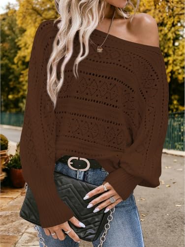 Image of Cakulo Womens Off Shoulder Oversized Pullover Knit Sweater