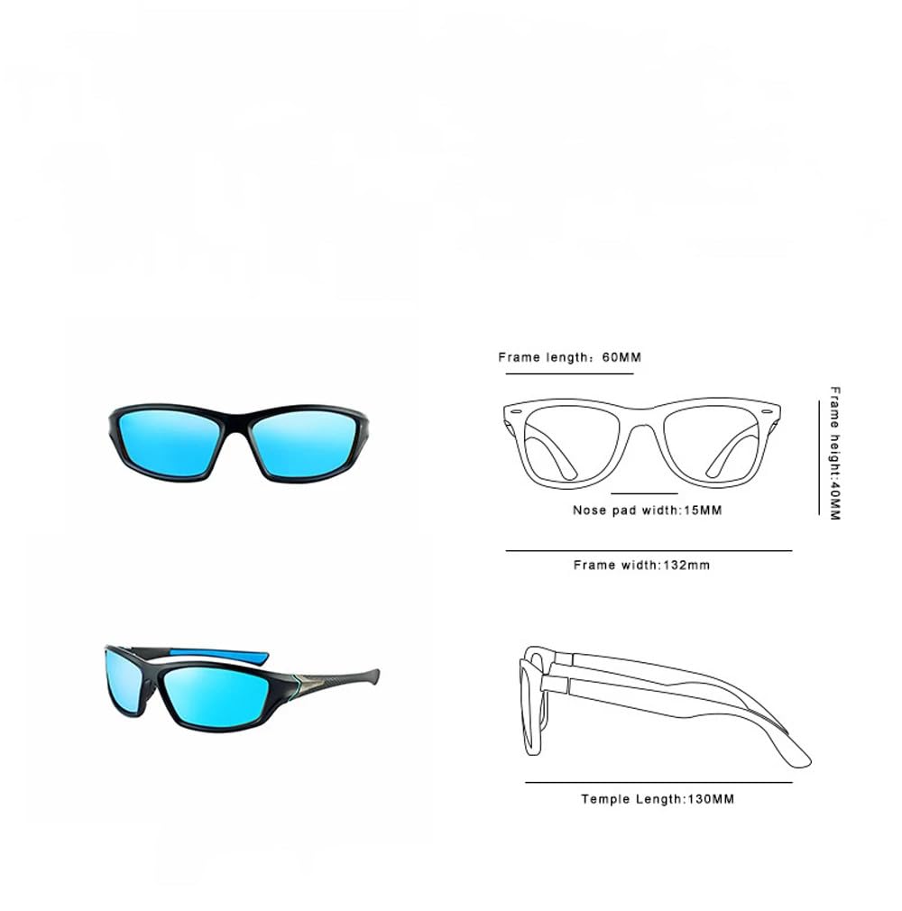Męskie jednoczęściowe okulary przeciwsłoneczne Ochrona UV400 do jazdy, stylowe okulary