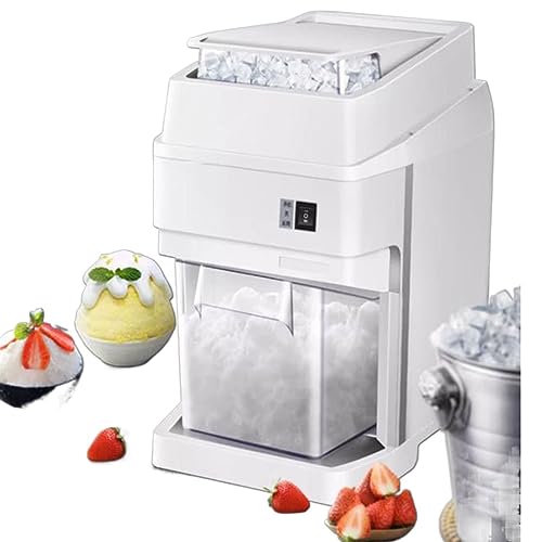 Máquina para raspar hielo Máquina de raspado de hielo automática, máquina de raspado de hielo eléctrica con cuchillas de acero inoxidable, máquina trituradora de hielo for raspado, máquina de cono de