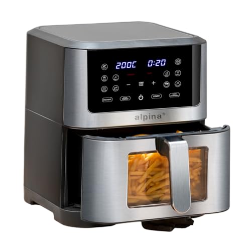 Thumbnail - alpina Heißluftfritteuse XXL - Airfryer für 4 bis 6 Personen - Air Fryer mit Digitalanzeige 80 bis 200°C -Timer bis 2 St...
