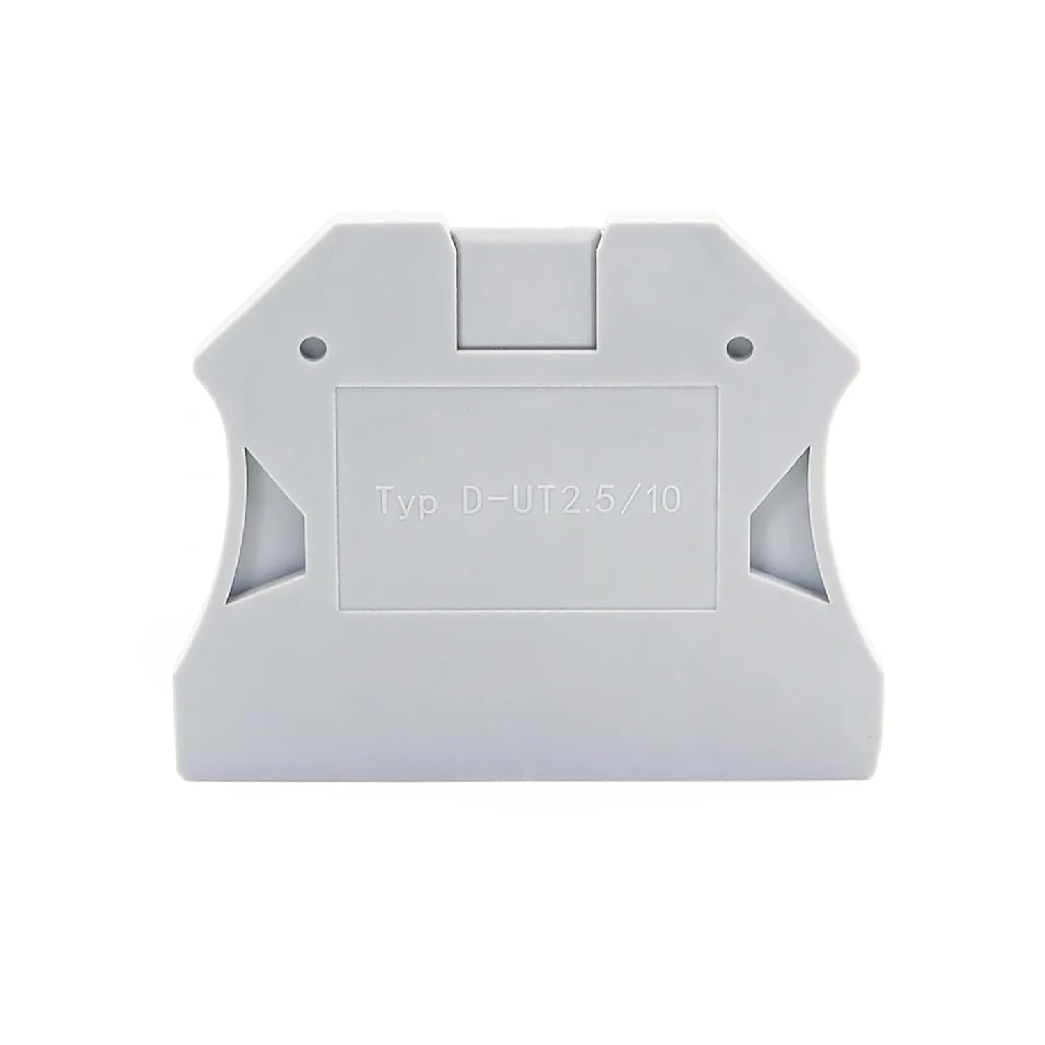 10Pcs UT2.5 Din Rail Terminal Block Wire Electrical Conductor Screw Connection 26-12AWG 0.14-2.5mm² UT-2.5 Cable Connector(End Cover)