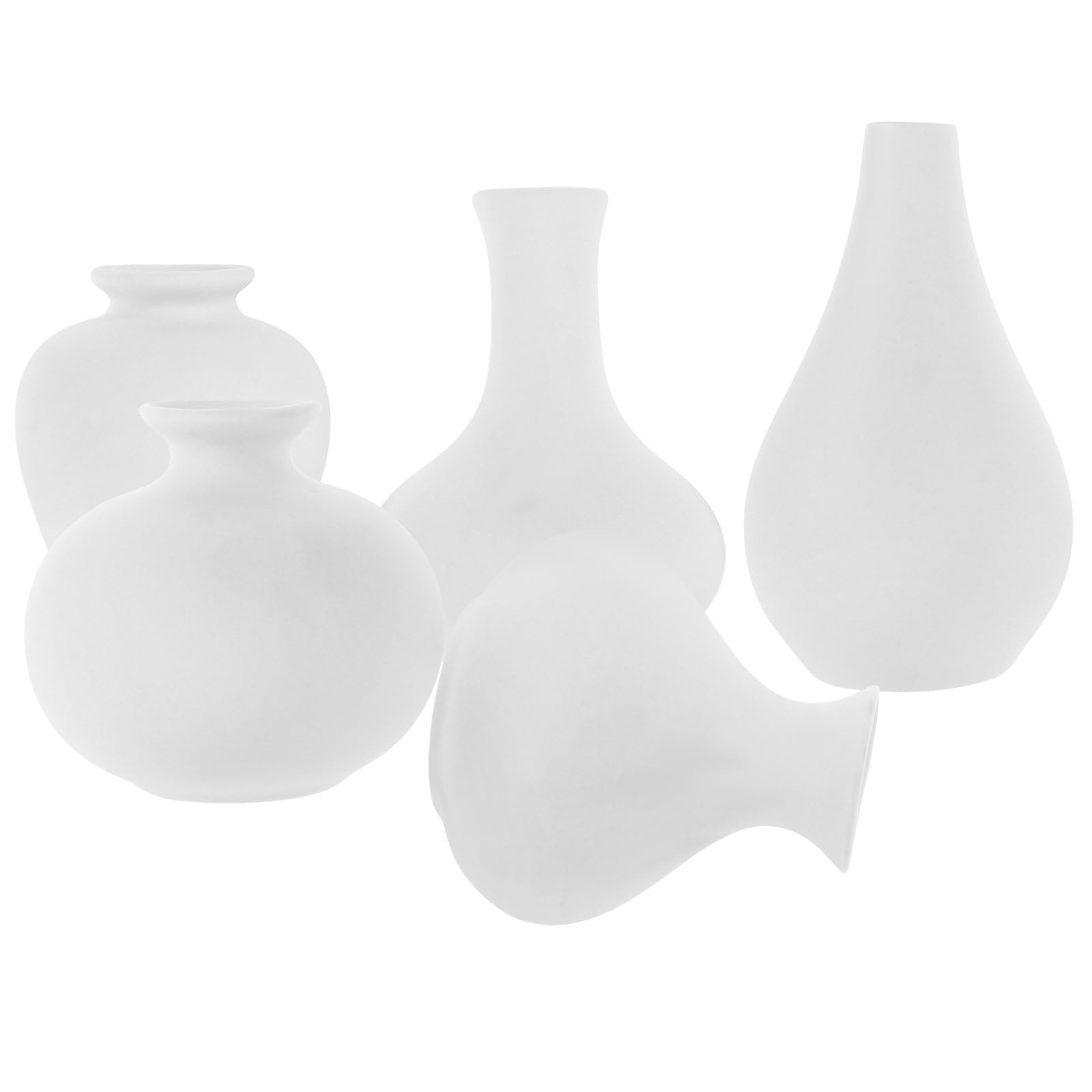 Petits vases céramique blancs KICHOUSE pour sublimer une seule fleur sans encombrer le bureau