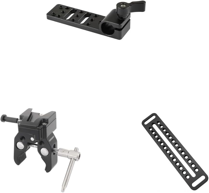 CAMVATE 15mm Rod Clamp Cheeseplate + Super Crab Clamp + Long Cheese Plate