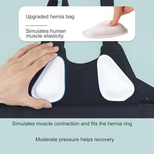 Faja para Hernia Hombre Lado Izquierdo o Derecho Ajustable Negra Talla S miniatura 6