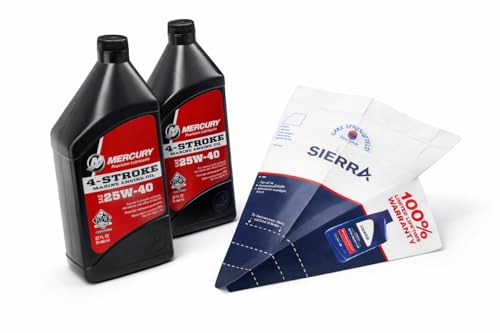 Aceite para motor 25W-40 Mercury Marine 2 qt con embudo miniatura 2