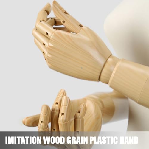 Verstellbare Kleiderform Torso zum Nähen, Schaufensterdisplay und Schneidern, mit Holzmaserung Armständer