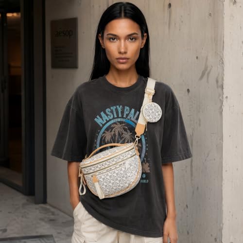 Image of Makes Checkered Crossbody Bag Bum Bag for Women with Pouch
