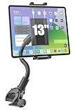 Kolasels Spin Bike Tablet iPad Holder - Long Arm Gooseneck Tablet Mount Clamp for Indoor Bike Peloton, Treadmill, Wheelchair, Stroller, Exercise Bicycle Clamp for iPad Pro/Air/Mini, 4-13' Tablet Phone