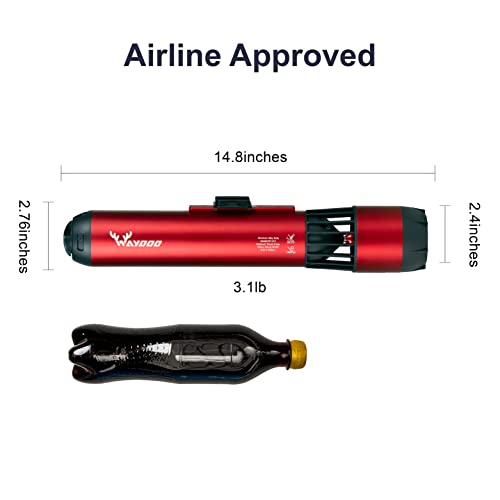 Waydoo Subnado Underwater Scooter Red Special Version, Water Scooter For Adults&Kids, Underwater Scooter For Pool, Scuba Diving Snorkeling Sea Scooter，Compact&Portable #TOP1