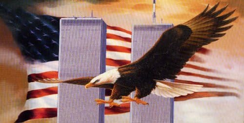 American Flag - Eagle - 9-11 License Plate, Personalized Airbrushed 9-11 License Plate Novelty auto Custom Decorative Airbrush Front Plate, Frame and Cover Included - #713