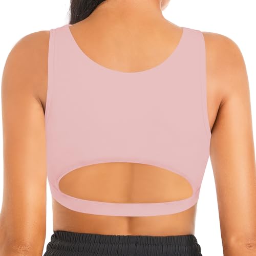 Image of Betaven Push up Sports Bra for Women Sexy Hollow Crop Tops with Removable Cups Workout Fitness Yoga Bra Medium Support