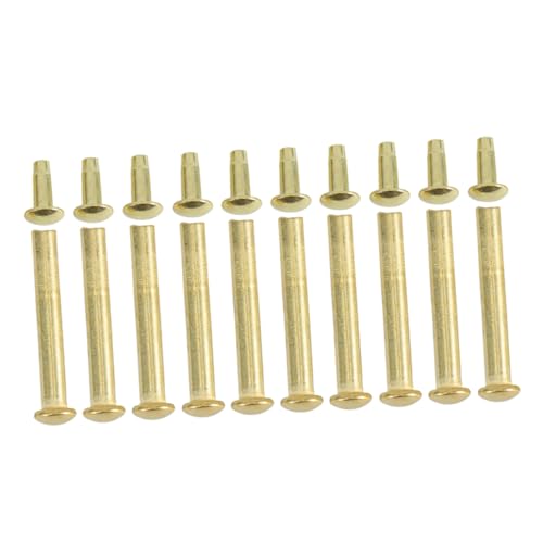 SOLUSTRE DIY Hand Fan Accessory Kit 10 Sets of Folding Fan Shaft Rivets Nuts and Fittings Nail Repair and Maintenance