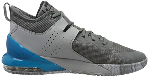 Nike Men's Training Basketball Shoe, Smoke Grey/Black/Lt Smoke Grey/Blue Fury/White, 8.5