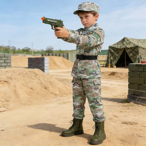 Disfraz de Soldado Militar Infantil Camuflado miniatura 6
