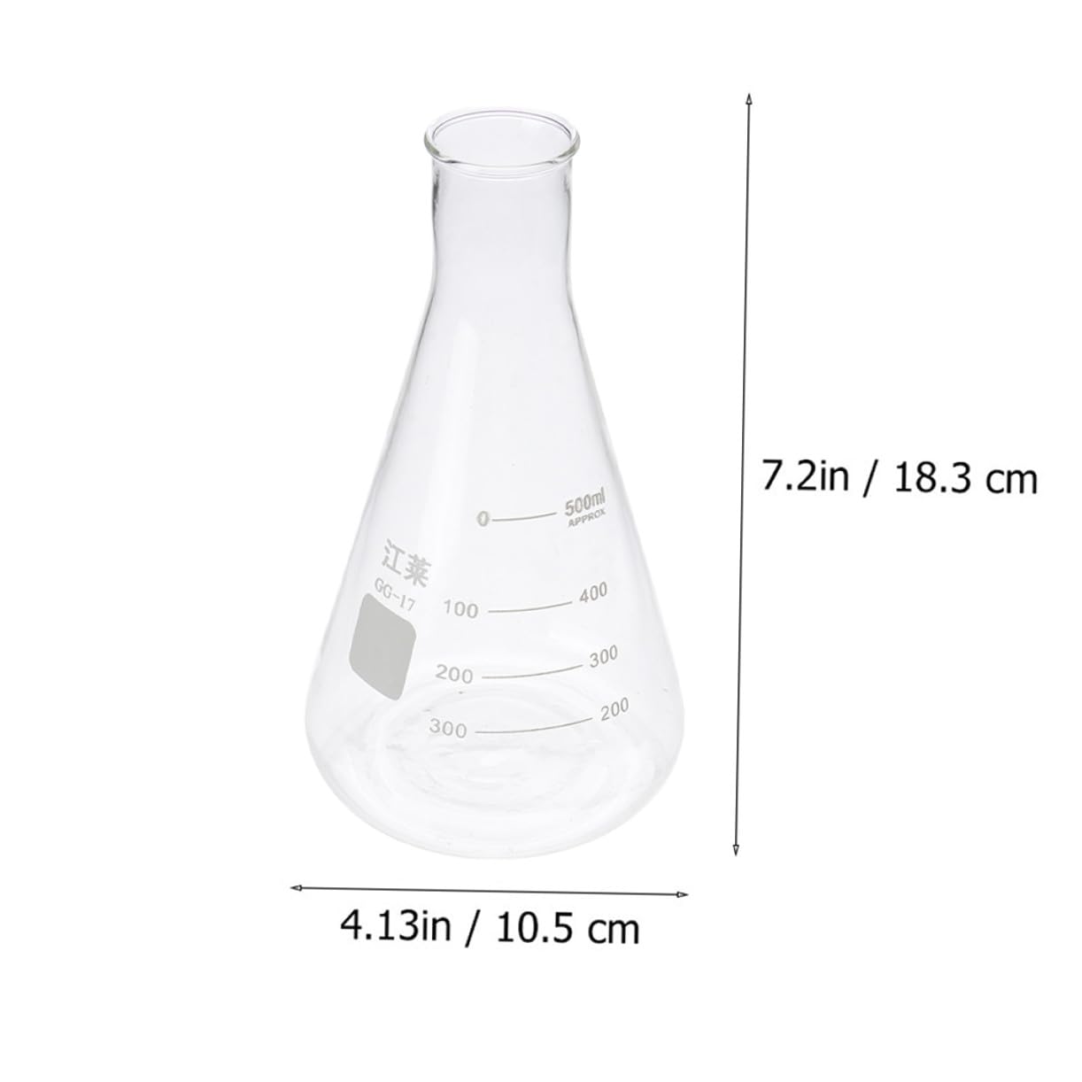 Unomor 4pcs Thickened Borosilicate Glass Laboratory Flasks Flat Bottom Design for Accurate Measurement Experiment Accessory for Science Students and School Projects