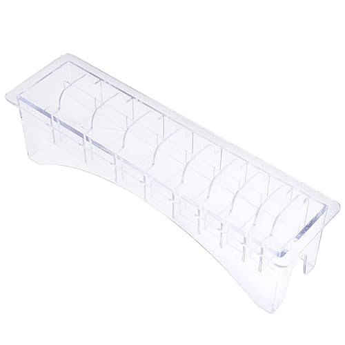 Miniatura 10 de ANKORYU - Organizador de 10 soportes para cortapelos de rejilla, caja de almacenamiento rectangular de plástico para peine guía guía de pelo, Negro