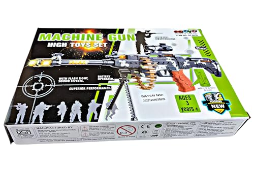 Image of RUHANI Army Style Machine Gun Toy for Kids (Multi Colour)