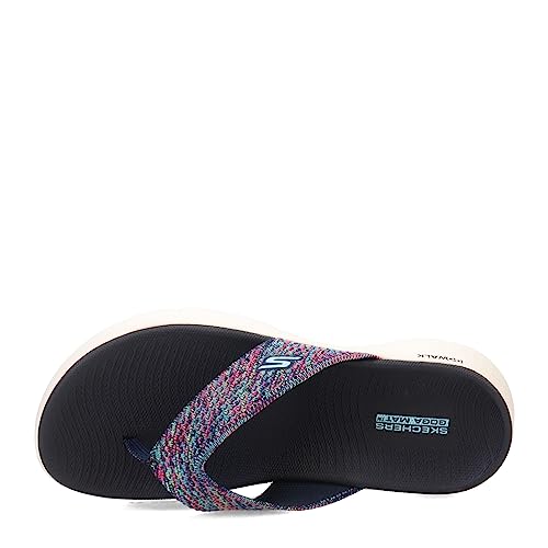 Skechers Performance Women's GO WALK FLEX SANDAL - INVOKE,Navy Multi, 9