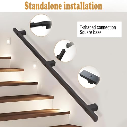Barre d'appui solide 350 cm, fixation murale sécurisée pour balustrade