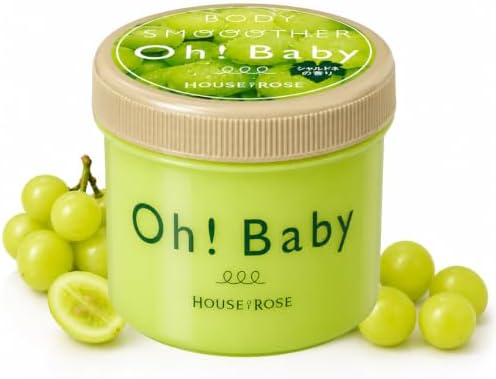 HOUSE OF ROSE ハウスオブローゼ Oh!Baby ボディスムーザー CH シャルドネの香り 200g ボディスクラブ シャルドネ 角質ケア 温泉水成分配合 マッサージ 黒ずみ ひじ ひざ かかと
