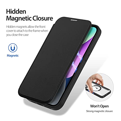 GANGXUN iPhone 14 ケース 手帳型 MagSafe対応 カード収納 360°全面耐衝撃保護 耐衝撃 携帯カバー アイフォン 14 ケース フルカバー マグセーフ対応