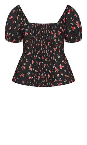 Image of City Chic Women's Plus Size Top - Daydreamer V Neck Print