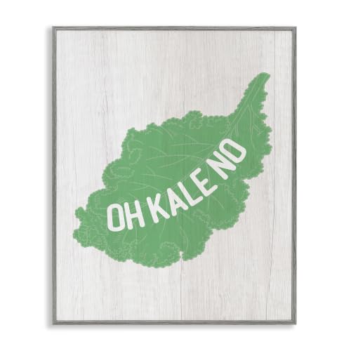 'Oh Kale No Clever Rustic Illustration'| Framed Giclee Art