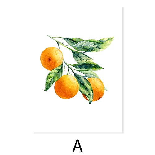 Toile musulmane affiche agrumes citron orange sans cadre lot de 2 pièces 50x75cm