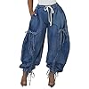 Tbahhir-Baggy-Cargo-Jeans-for-Women-High-Waist-Wide-Leg-Denim-Pants-Loose-Harem-Drawstring-Jogger-Sweatpants-Trousers Tbahhir Baggy Cargo Jeans for Women High Waist Wide Leg Denim Pants Loose Harem Drawstring Jogger Sweatpants Trousers