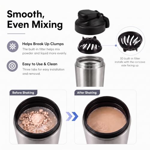 24-Oz Truyis Insulated Stainless Steel Protein Shaker Bottle 11.99 + Free Shipping w/ Prime or on 35+ + 50% Off Code 2Y5M0X5U - image 3