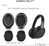 Almohadillas WH-1000XM3 - Repuesto para audífonos Sony WH-1000XM3 (Negro) 4