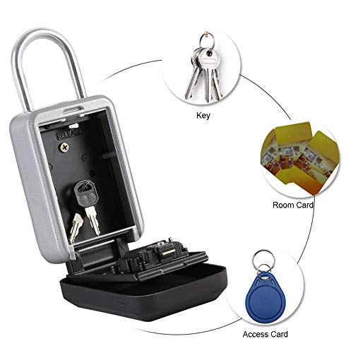 Aibecy Caixa de chave segura com tampa à prova de poeira Não há necessidade de instalar a combinação