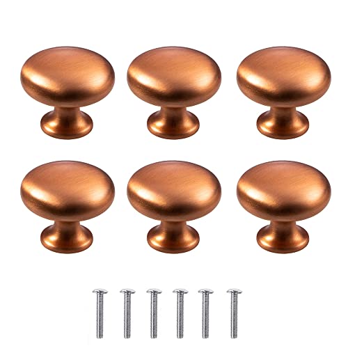 6 Piezas Perillas del Gabinete, Perillas de Cajón, Perillas de La Puerta del Gabinete, Tiradores Redondos para Armario, Pomos de Armario Redondos, Pomo de Puerta de Armario para Muebles Cover