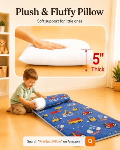 Image of Primlect Toddler Nap Mat with Pillow, Thickened Extra Large Sleeping Bag